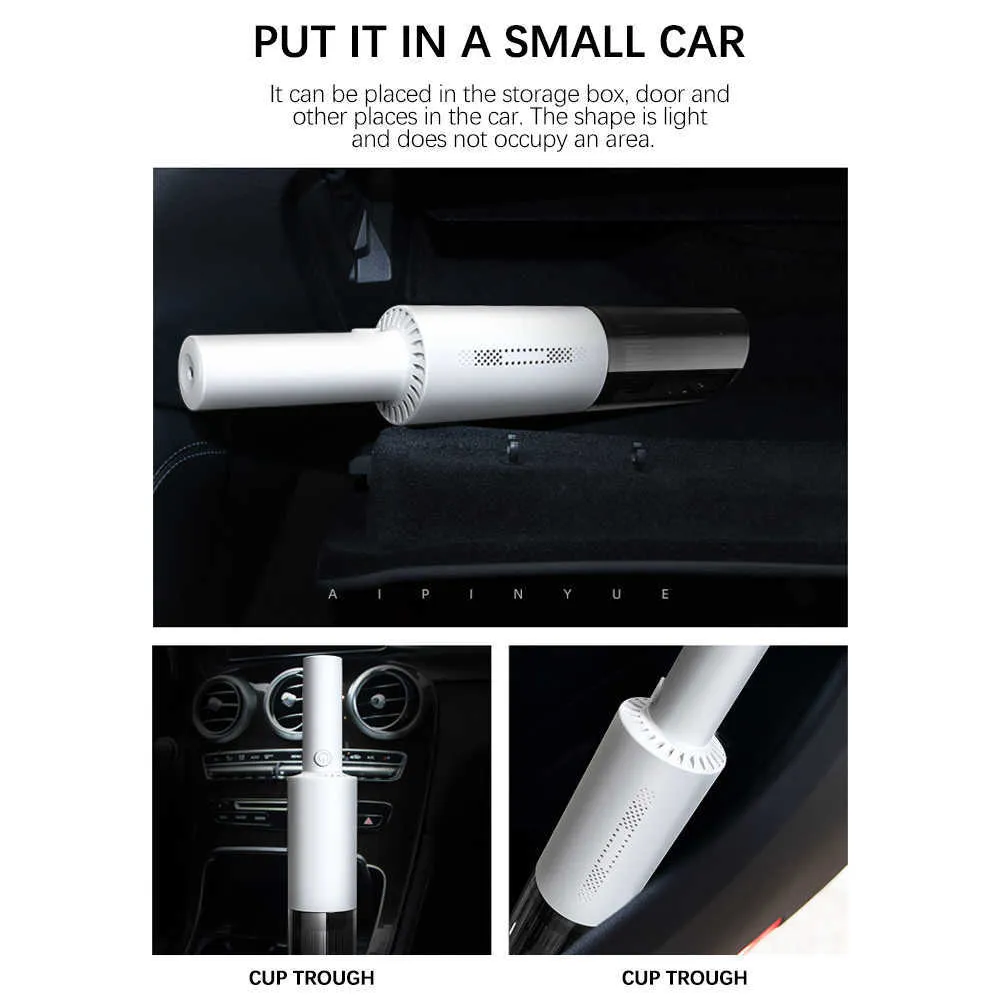 Portable Wireless 120W 6000pa Car Vacuum Cleaner USB Rechargeable Hous Suction Cleaner With Handheld Vacuum Cleaner For Home Car