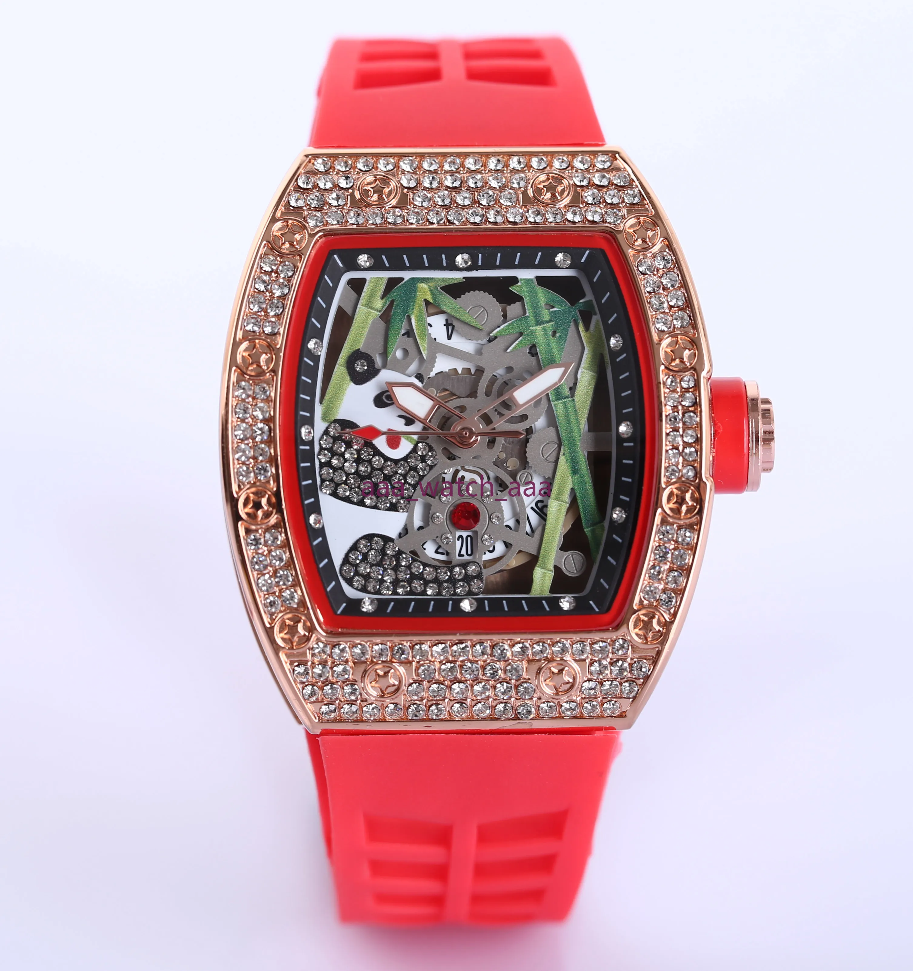 2021 Crâne sport montres diamant hommes femmes montres à Quartz montre de mode cadran incrusté perceuse hommes montres à Quartz 268y