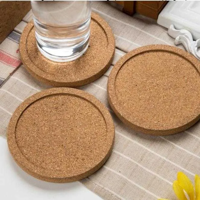 200 sztuk Classic Okrągłe Round Cork Coverers Drink Maty wina Cork Mat Drink Juice Pad na Wedding Party Prezent Favor