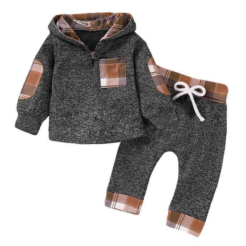 Neugeborene Kleidung 2022 Frühling Herbst Baby Jungen Kleidung 2-stück Outfit Anzug Kinder Kostüm für Baby Mädchen Set Säuglings kleidung 3 Monate G1023