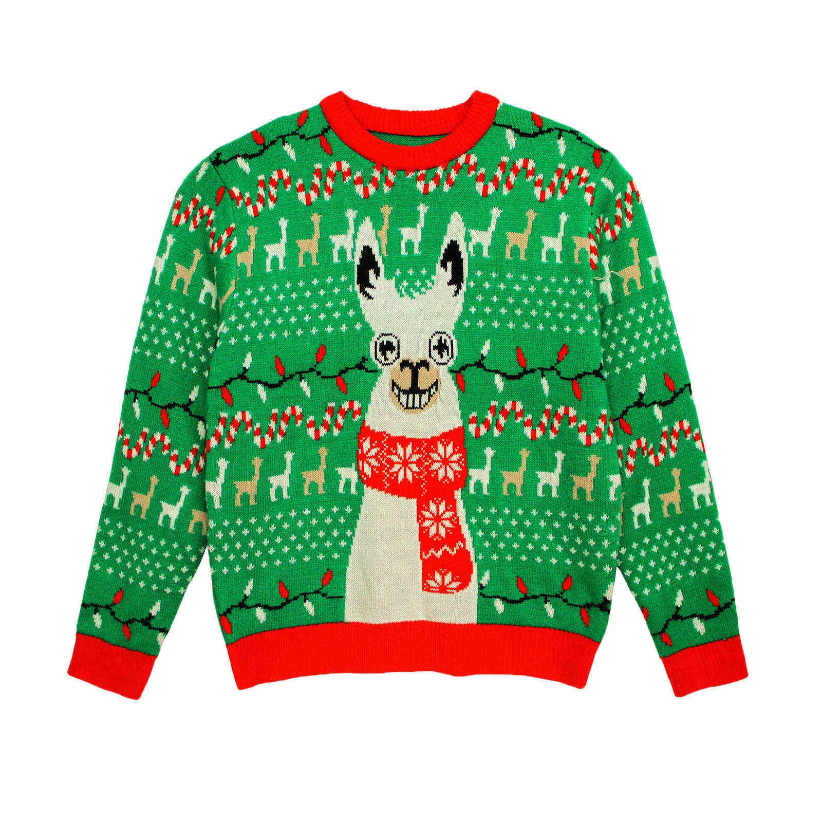 Kobiety Deer Boże Narodzenie Ciepłe Dzianiny Z Długim Rękawem Sweter Jumper Topy O-Neck Casual Bluzka Bloźwiękowy Sweter Y1118