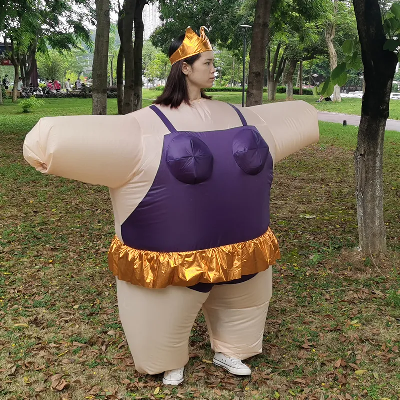 Mascot CostumesAdult Purple Ballet Inflatable Costumes Halloween Role Play Disfraz For Man Woman Party Cellebration Festival Dress UpMascot