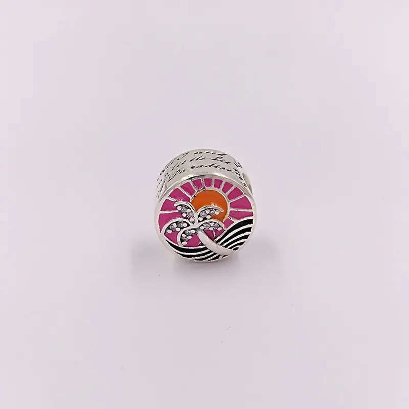 charms for jewelry making kit Tropical Sunset pandora 925 sterling silver beaded bracelets women mens bangle chain pendant couples necklace distance 792116ENMX