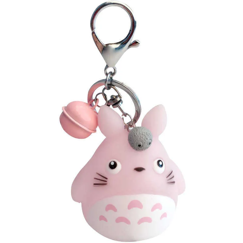 Carino Totoro Animale Portachiavi Pelliccia Uomini o Donne Portachiavi Donne Gingillo Portachiavi in metallo Borsa auto Pendent Charm G1019