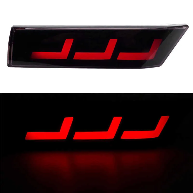 1 par com sinal de torneamento de água luz de freio para perodua myvi 2018-2021 traseiro led bumper refletor luz barba carro