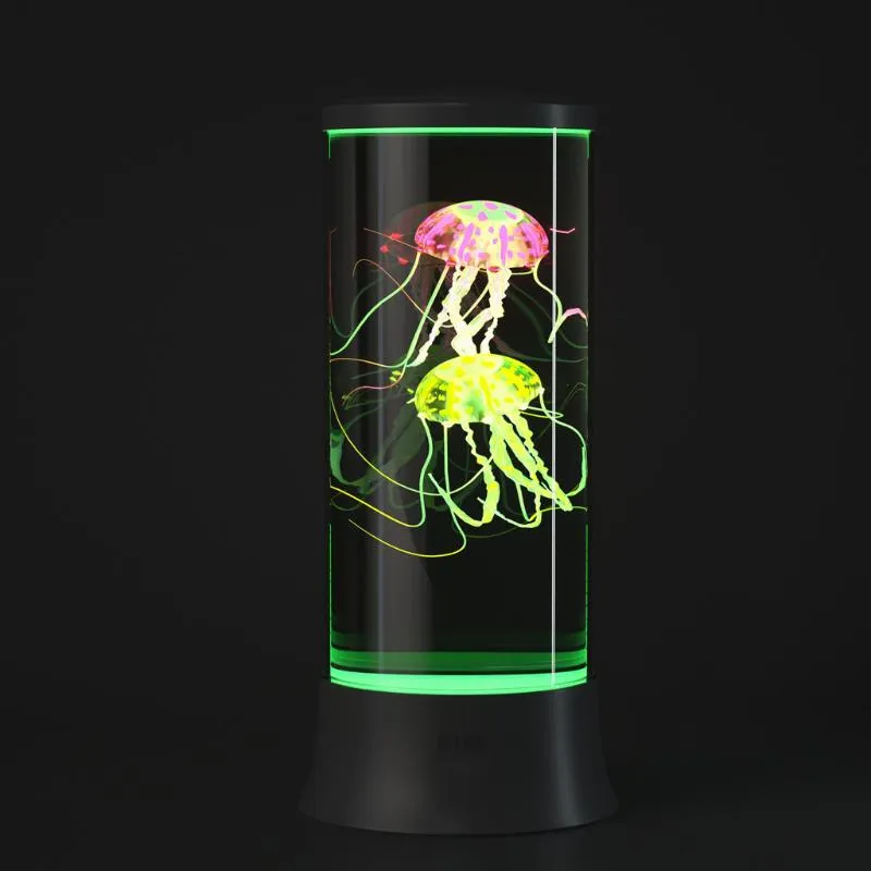 Книжные светильники FENGLAIYI, аквариум с медузами, морской мир, светильник для плавания, светодиодный цветной аквариум, ночная детская лампа, декоративная259E