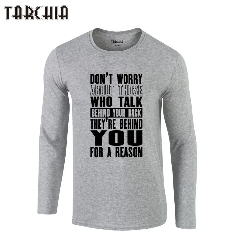 TARCHIA Inspiring Motivation Citation T-shirts Marque Vêtements Tshirt Hommes Tendance Slim Fit T-shirt à manches longues Hommes 100% coton 210409