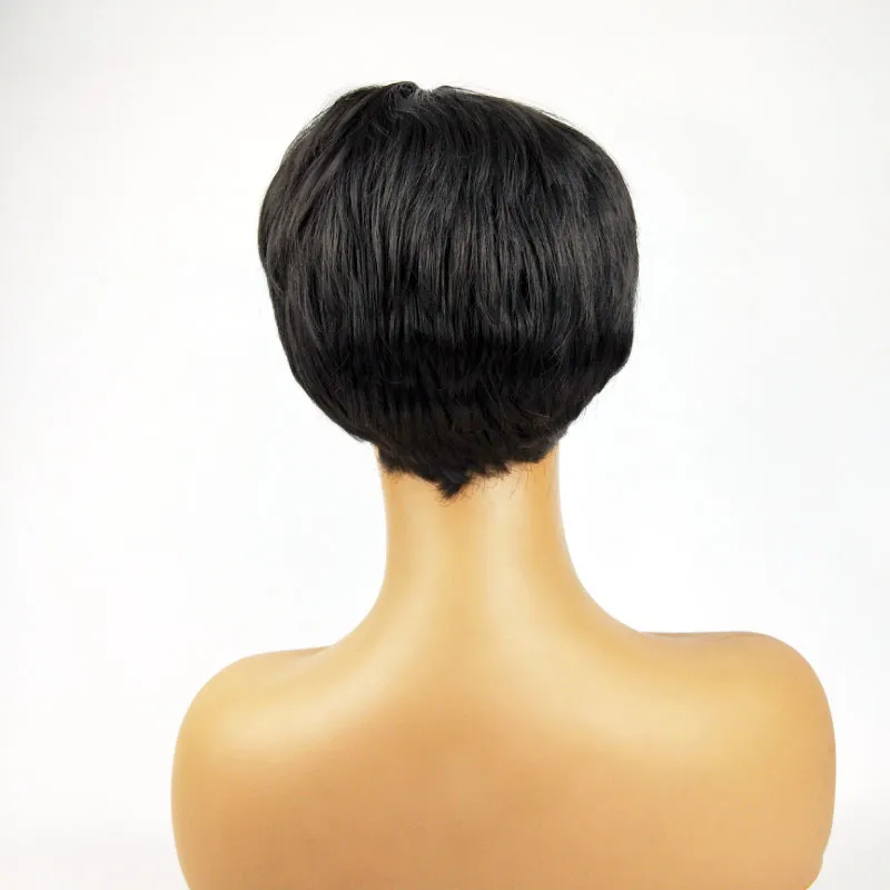 Perruque synthétique coupe courte Simulation perruques de cheveux humains postiches pour femmes noires et blanches qui ont l'air réel 288A #