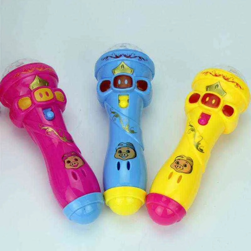 Microfone de projeção LED Microfone Flash Light-Emitindo Interessante Bebê Crianças Brinquedo Presente Aleatório Cor Novo !!! G1224.