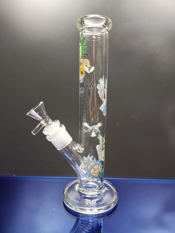 Tubo reto de 10 polegadas bong dab plataforma de petróleo borbulhador copo grosso queimador de óleo tubo de água de vidro cheechshop