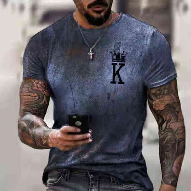 Nouveau T-shirt d'été col rond couronne pique K T-shirt à manches courtes 3d hommes et femmes impression T-shirt Super grand Singlet G1229