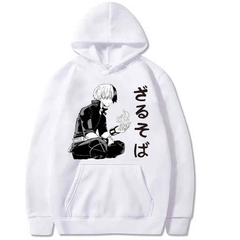 Anime japonês meu herói academia hoodies 2020 inverno estilo japão shoto todorok moletom para as mulheres / homens H1227