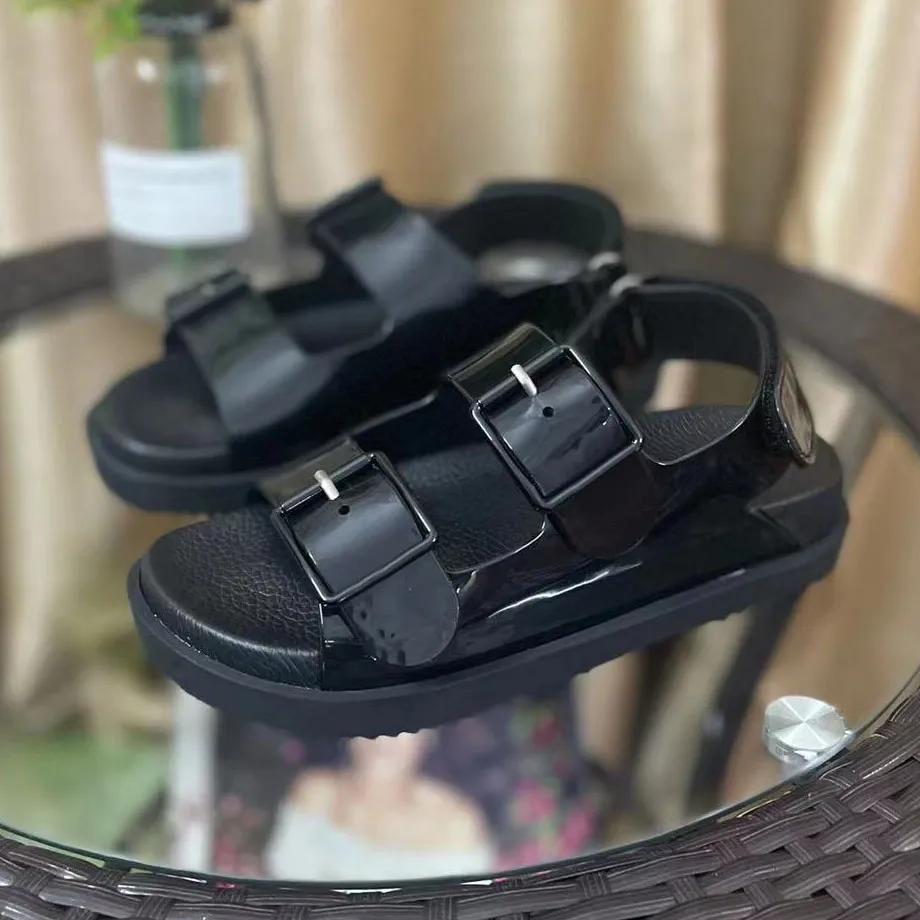 Designer Women Sandals Rubber Slippers Mimi  Flip Flops Jelly Platform Slides Adjustable Buckle Catton Slipper Summer Outdoor Sandal Box