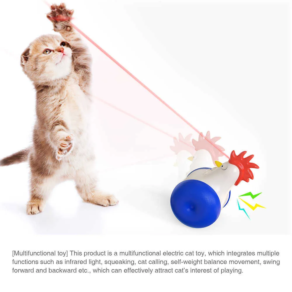 Katze Spielzeug Elektrische Multi-Funktion Sounding Tumbler Laser Tease Spielzeug Für Katze Automatische Induktion Bewegung Super Anziehende Kätzchen 210929