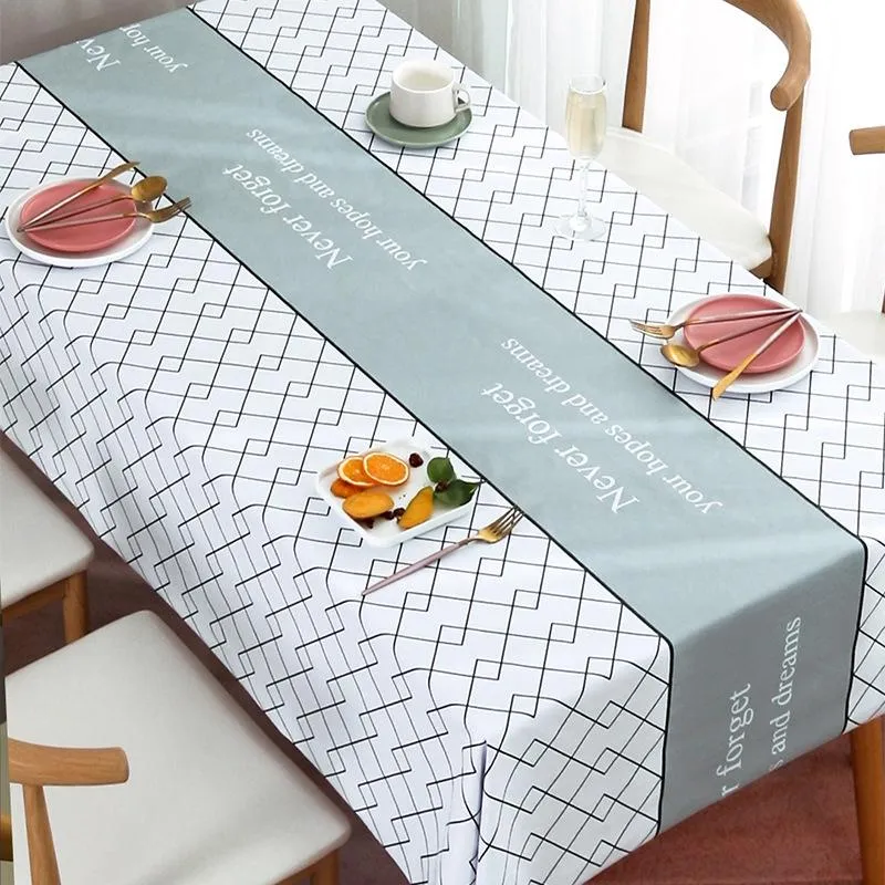 Table Cloth Modern Nordic Printing Rectangular Tablecloth For Party Decoration Waterproof Anti-stain Coffee Cover2846