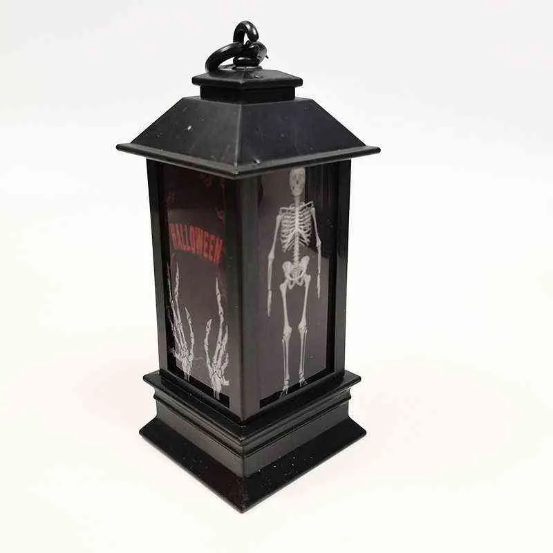 Horror Decorações de Halloween Abóbora / Esqueleto / Skull / Tombstone Bat LED Lanterns Vintage Castelo Farol Farol Decoração H1222