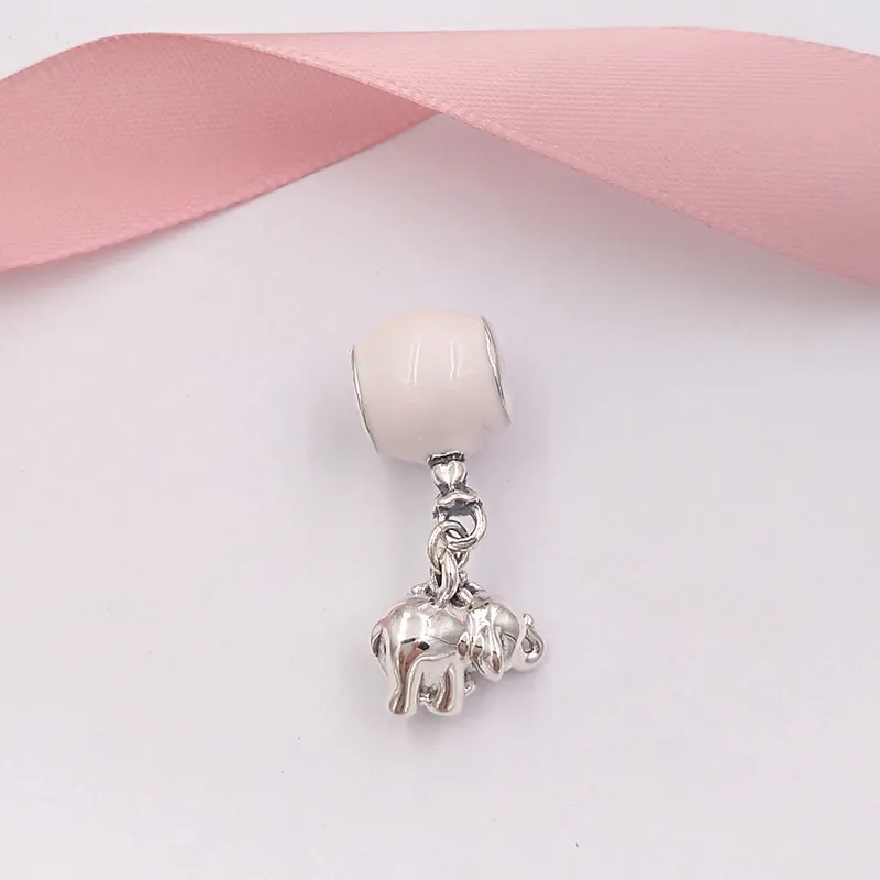 Schmuckherstellungsset Elefant und rosa Ballon Mama Charms Pandora 925 Silber Motivationsarmband für Frauen Männer Kette Abstandshalter Perle Muttertag Halskette Armreif Geschenke