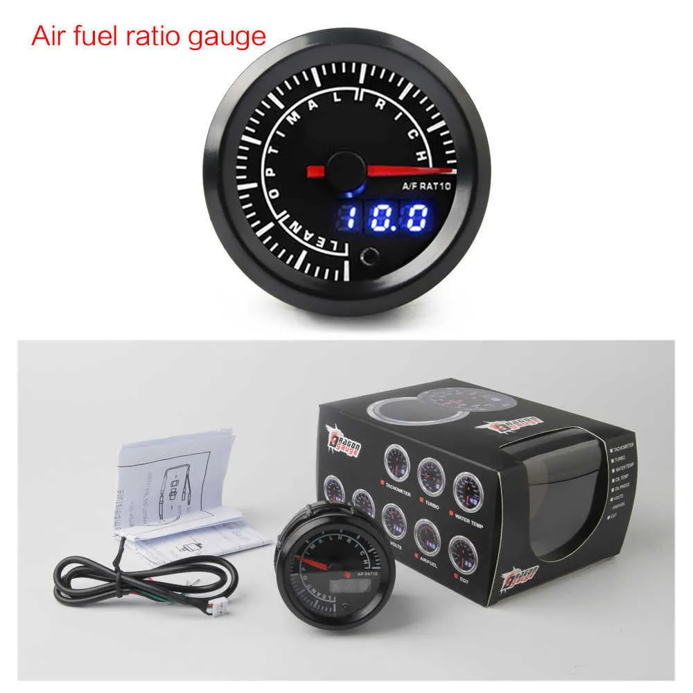 2quot 52 mm 7 kleuren LED Dual Display Boost Water Olie temp Oliedruk Voltmeter Luchtbrandstofverhouding EGT Toerenteller Autometer Car5330739