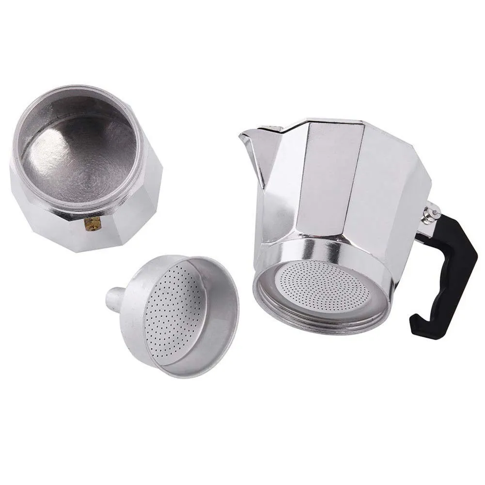 Caffettiera in alluminio MOCHA ESPRESSO PERCOLATOR POT Caffettiera Maker Moka Pentola MOKA 1CUP / 3CUP / 6CUP / 9CUP / 12CUP BACCHEZZA CAFFÈ POTUCETO-40 210408