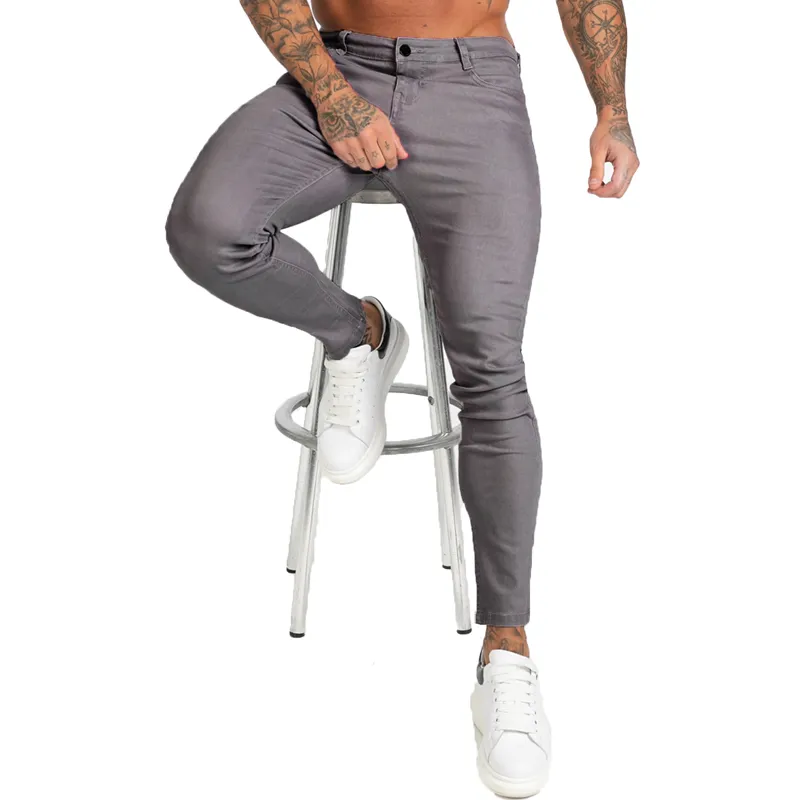 Uomo Homme Slim Fit Super Skinny Jeans uomo Hip Hop Caviglia aderente aderente al corpo Taglia grande Stretch zm177