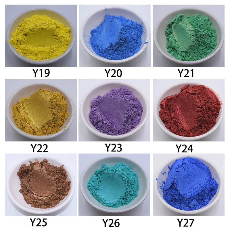 Méquarement de bougies de poudre de pigment mica Produit de bougie diy carburant msds matériau sûr corps cutané colorée dessin 9989664