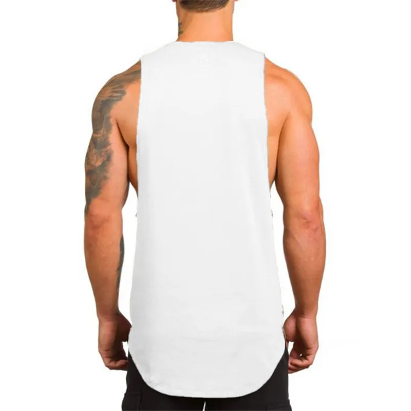 New brand Men Bodybuilding Tank Tops Sleeveless Gyms fitness Clothing Singlet Cotton Shirts Summer Fashion Workout Clothes 210421