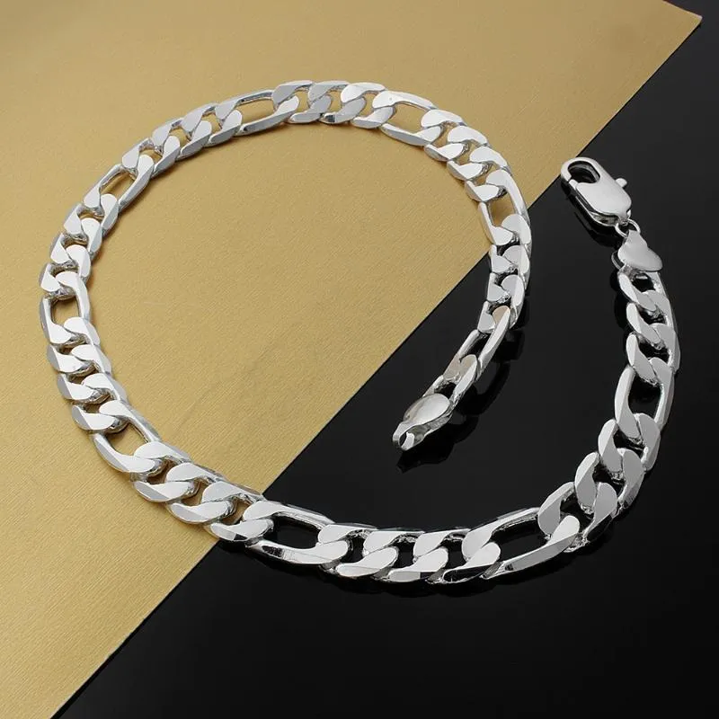 Kedjor Högkvalitativ klassisk 12mm Chain 925 Sterling Silver Big Necklace For Men Woman 18-30 Inch Charms Fashion Party Designer Jew301T