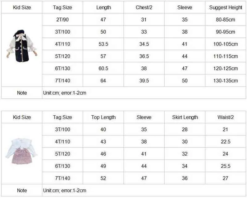 2022 Spring Arrival Girls Fashion Tweed Dress Kids Long Sleeve es Princess 211231