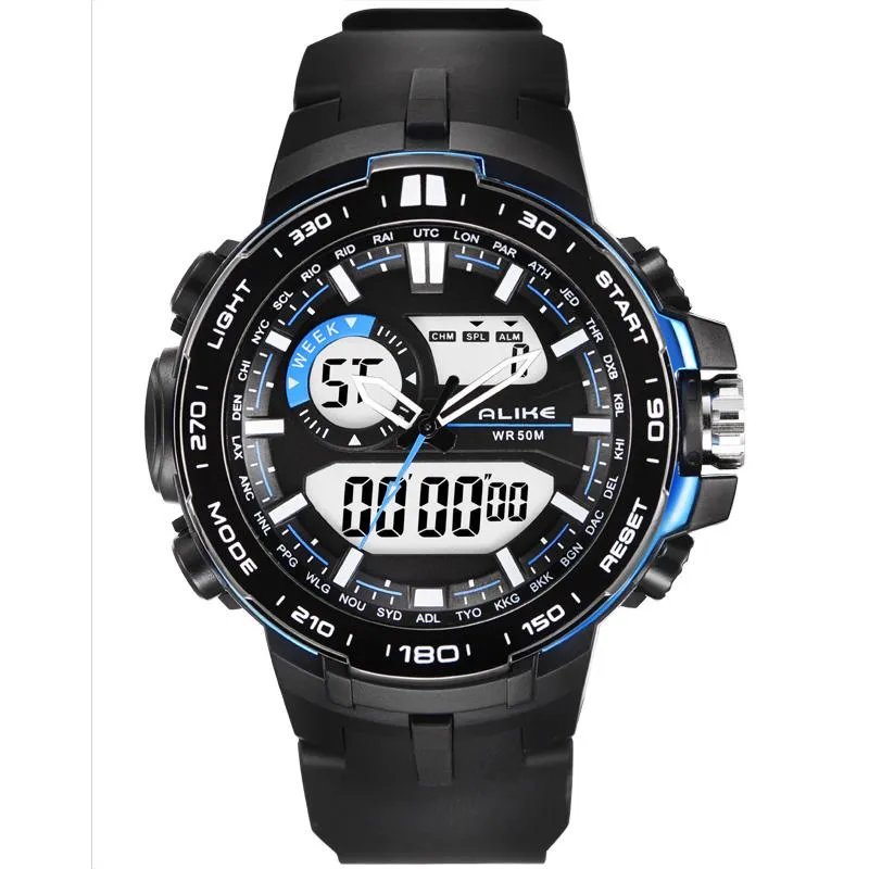 브랜드 모두 캐주얼 시계 남자 G 스타일 방수 스포츠 군용 시계 남성용 고급 아날로그 디지털 쿼츠 손목 시계 254b