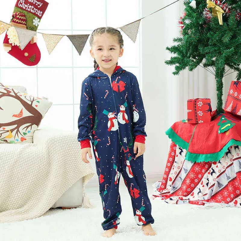 Familie bijpassende kerst pyjama moeder dochter kleding set kerst pyjama rompertjes volwassen kinderen baby familie look jumpsuit Pjs 2111048902101