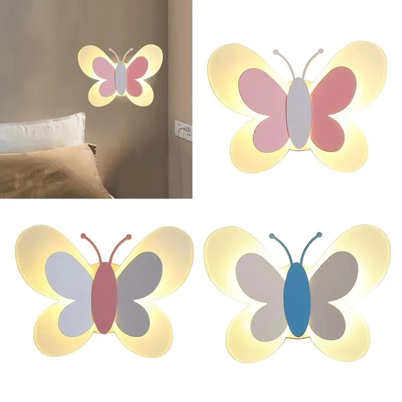 Wall Lamps LED Sconce Lamp Butterfly Warm Light Wall-Mounted Minimalist Lighting Fixtures For Home Loft Indoor Stair Decoration2817