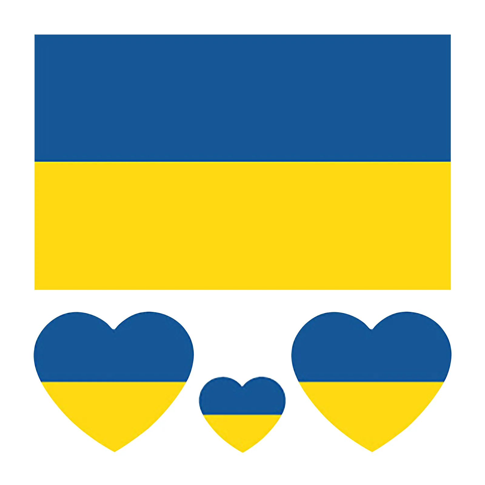 ウクライナのステッカーヨーロッパのカップファンウクライナの国旗防水表面性格飾りステッカー自動アクセサリー6 * 6cm 2022