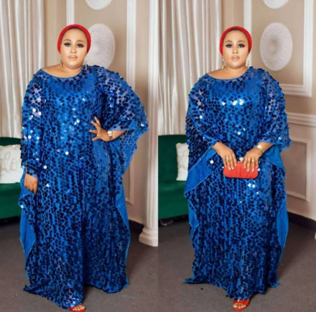 Dames Abaya Dubai Maxi Bazin Afrikaanse Design Losse Jurken Roekjes Jurken Moslim Dame Partij Europese Kleding Amerikaanse kleding 210416