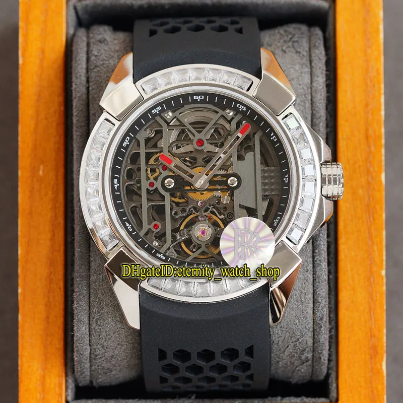 Relógios de joias da eternidade RRF Produtos mais recentes EX100 20 WR WB A EPIC X CHRONO Skeleton Dial Relógio mecânico automático masculino T Diamon273B