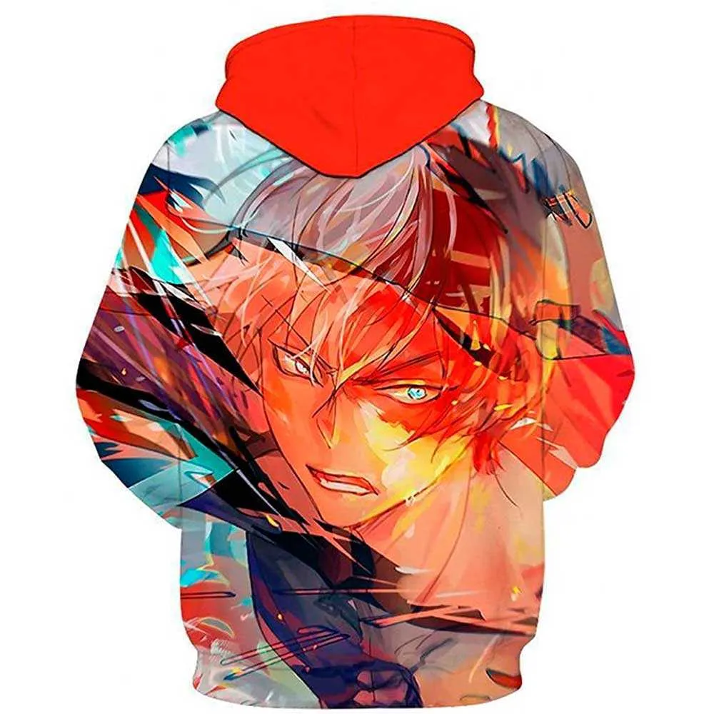 Anime Bakugou Katsuki Cosplay Costume Mon Héros Milieu Universitaire À Capuche Mince Uniformes Scolaires Sportswear Sweat Unisexe Streetwear Tops Y0804