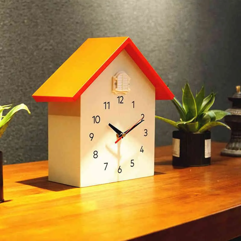 Horloge à coucou moderne, horloge murale intelligente pour dire l'heure, décoration de maison et d'école H1230