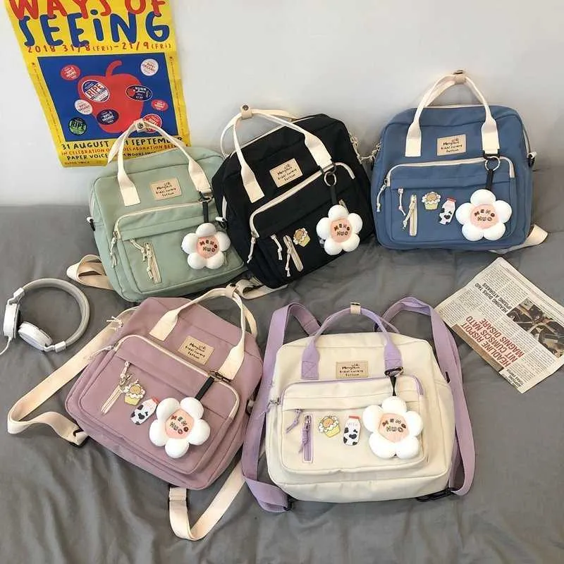 Florale wasserdichte Schultaschen Weibliche Multifunktionsrucksack Frauen Trend Kawaii Schulrucksäcke Mode Niedliche Klasse Büchertasche Damen 210922