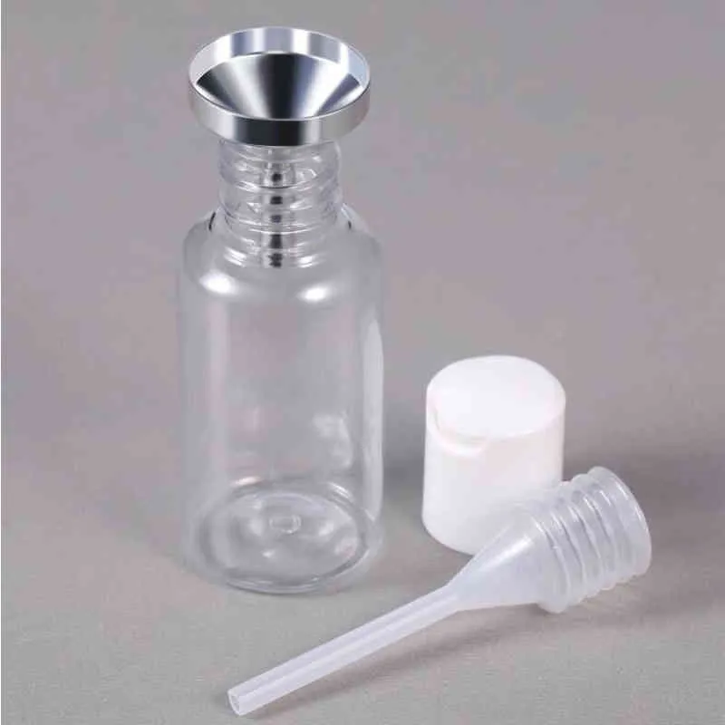 10/Mini Metal Funnels Small Mouth Liquid Oil Funnels Plastic Pipette For Empty Bottle Filling Perfumes Essential Oils