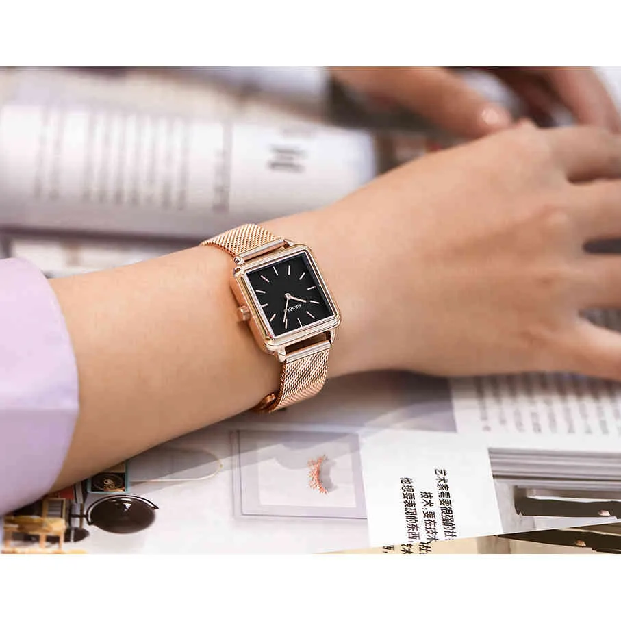 Ananke Luksusowa marka marka kobiet swobodna sukienka kwarcowa zegarek damski bransoletka zegarki mody stal nierdzewna UHR 210325246W