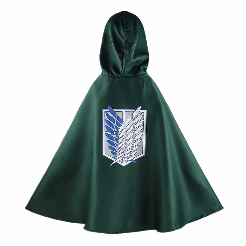 Costume de cosplay d'anime japonais Attaque sur Titan Cape Shingeki No Kyojin Scouting Capes Costumes d'Halloween pour femmes Vêtements Y0827296o