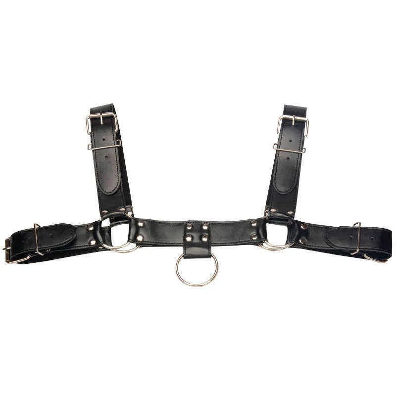 NXY Bondage BDSM Lingerie maschile Imbracatura pettorale in pelle da uomo Cintura regolabile il corpo sessuale Cinghia di ritenuta Fetish Gay Abbigliamento erotico 1122