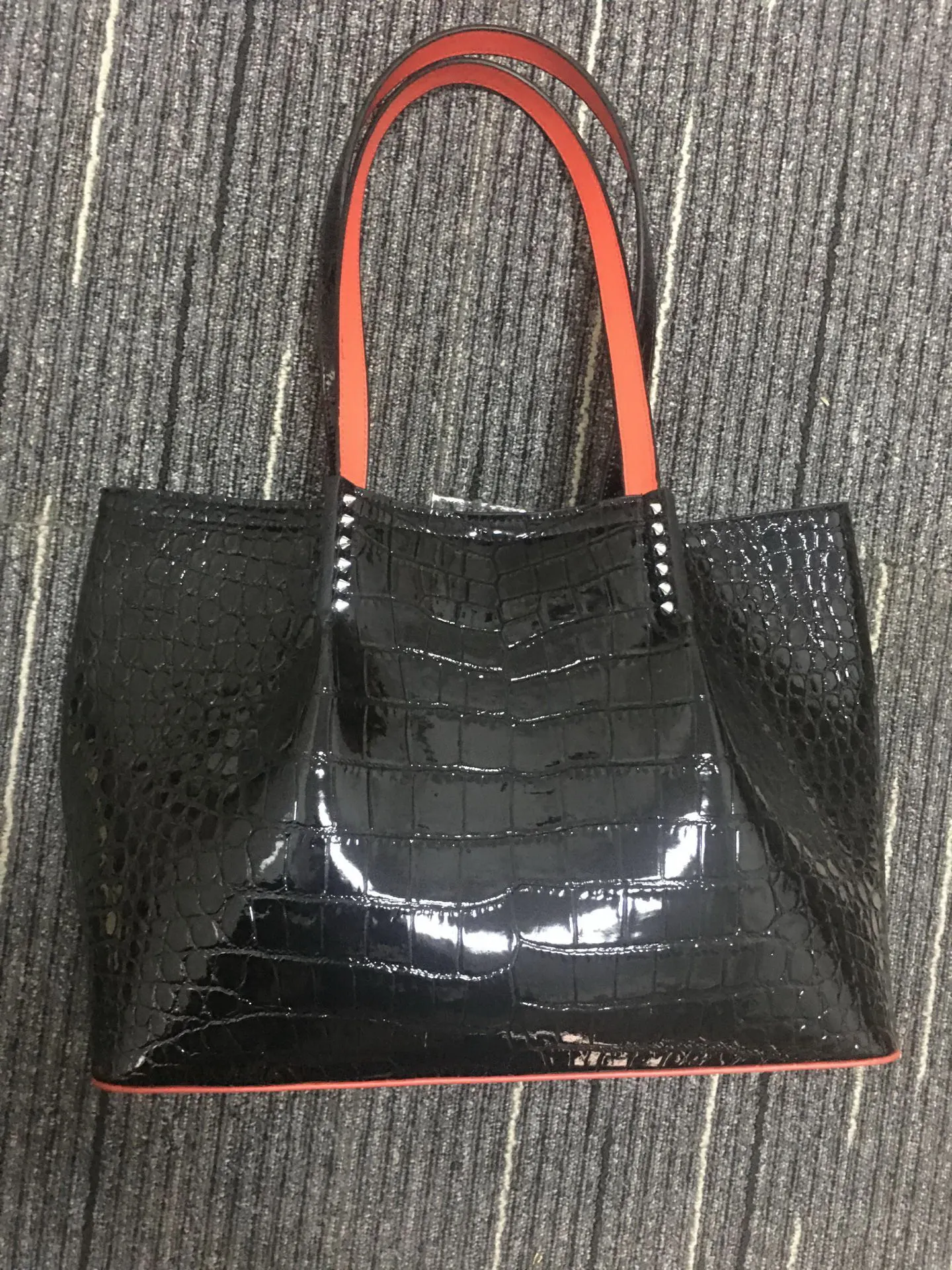 Fashion Bag Cabata Designer Toes Rivet Echte lederen handtas composiet handtassen beroemde portemonnee boodschappentassen zwart wit voor girl275f