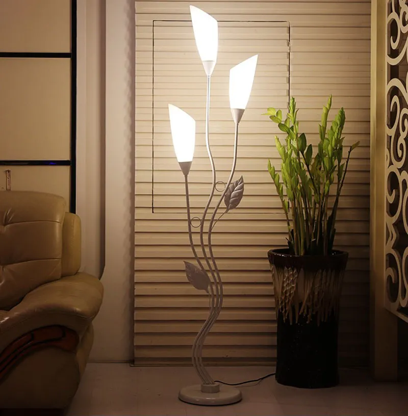 Lampadaire LED fer acrylique 3 couleurs Dimmable coin lumière maison salon étude magasin el lampes d'éclairage debout avec télécommande 266S