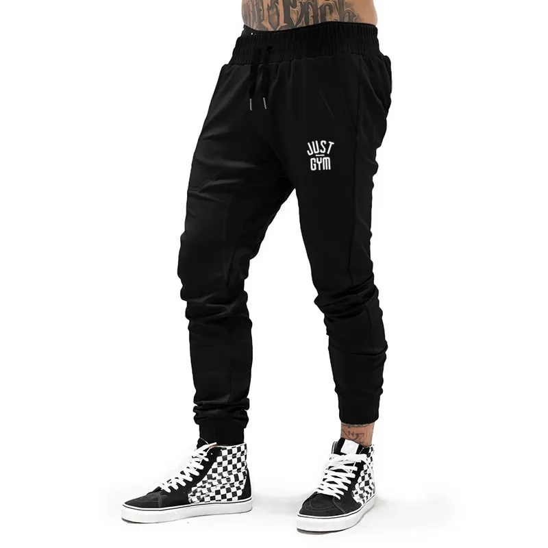 Nowa marka Joggers Spodnie Mężczyźni Siłownia Spodnie Set Streetwear Fitness Skinny Spodnie Bodybuilding Workout Workout Swen JoggingBroek 210421