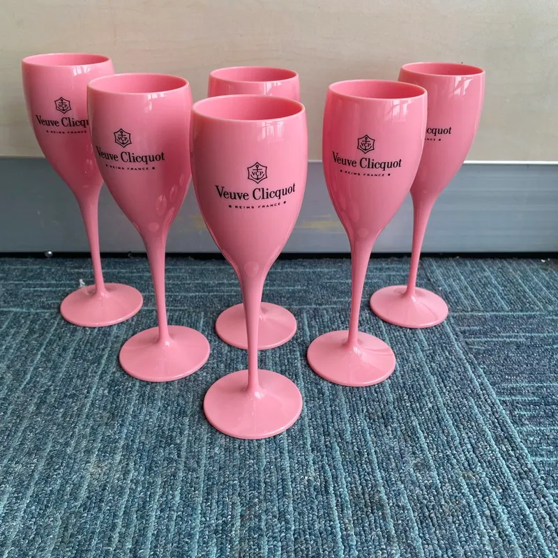 걸 핑크 플라스틱 와인 유리 파티 Unbreakable Wedning White Champagne Coupes 칵테일 플루트 Goblet Acrylic Elegant Cups239x