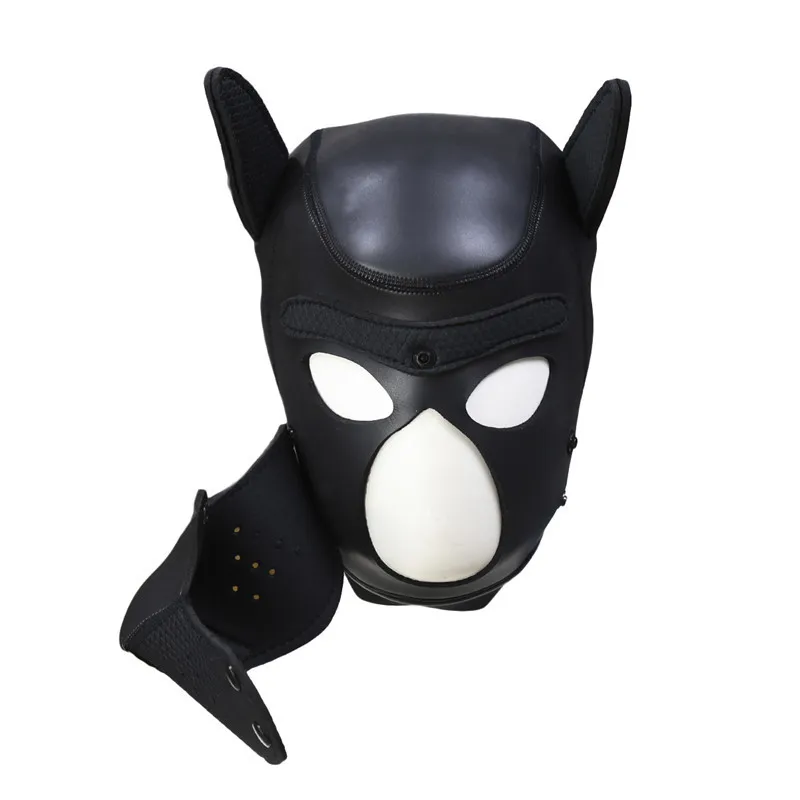 Party Masks Pup Valp Spela Dog Hood Padded Latex Rubber Role Cosplay Full Head Halloween Toy For Par 2107229016813