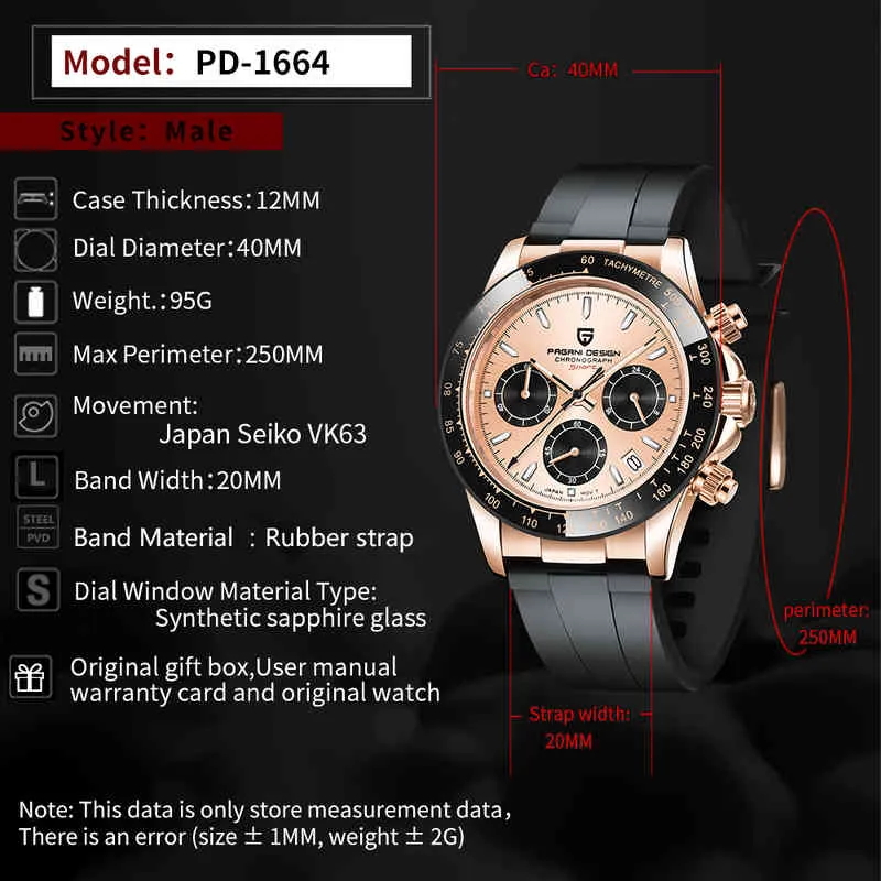 2021 PAGANI DESIGN Quarzuhr Männer Top Marke Automatische Datum Armbanduhr Silica gel Wasserdichte Sport Chronograph Uhr Mans