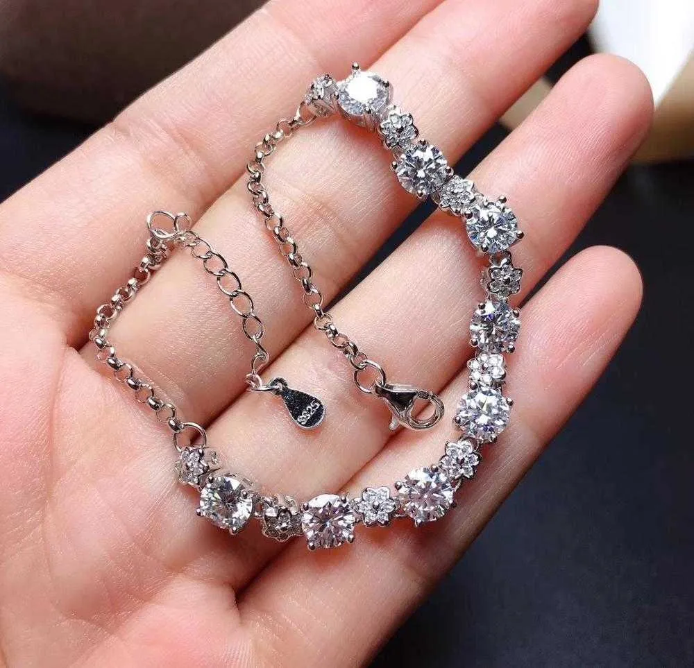MDINA MoissaniteD VVS Bracciale da donna Bracciale in argento puro con diamanti ultimo stile di promozione designer di gioielli di lusso