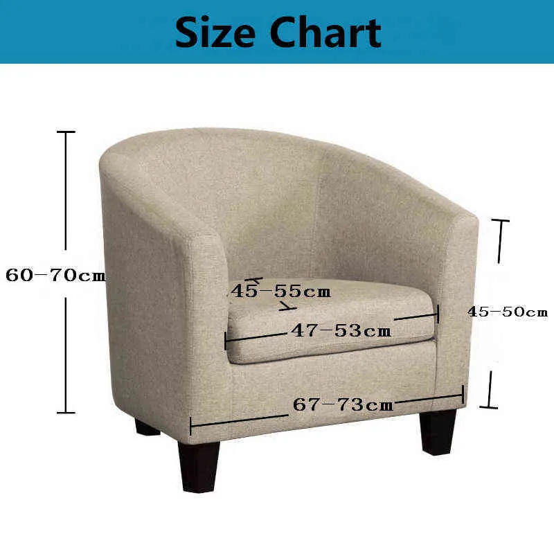 Arc-shaped Stretch Sofa Cover Round Single-seater Chair Non-slip 1-seat s for el Internet Cafe Club Bar 211116