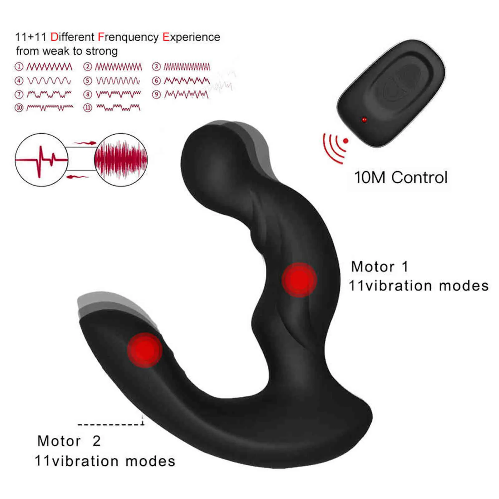 NXY Giocattoli anali LEVETT Vibratore massaggiatore della prostata maschile uomo Donna Spina vibrante Giocattoli adulti del sesso Giocattolo senza fili Butt 1125